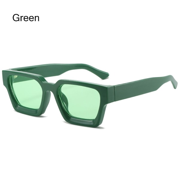 Retro Firkantede Solbriller Kvinder Mænd Tyk Ramme Chunky Rektangulære Solbriller Solbriller Green