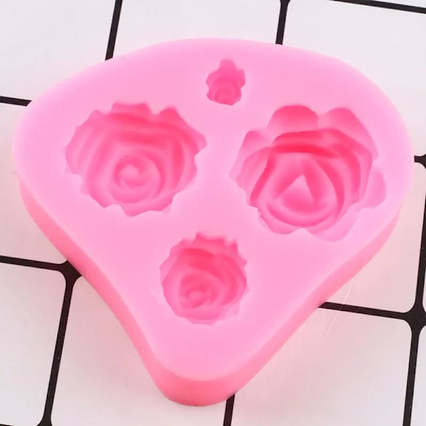 Rosor Form Blomma Silikon Tårtformar Choklad Sockerhantverk Dekorationsverktyg Ros Silikonformar, Non-Stick Tårtchokladform