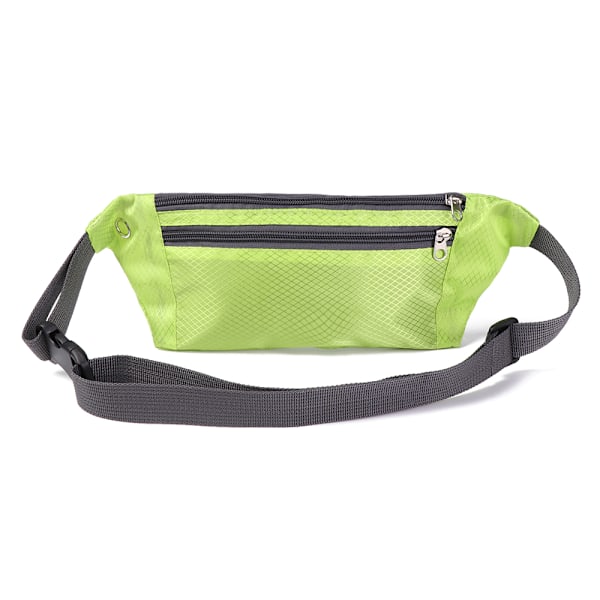 Löpväska för Kvinnor och Män Vattentät Multi-Fickor Midjeväska Casual Bum Bag Canvas Bältesväskor green Canvas