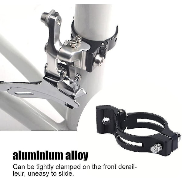 Front Derailleur Klemme, Justerbar Front Derailleur Adapter Klemme Til Vej Eller Mountainbike Cykel Tilbehør(1stk, Sort)
