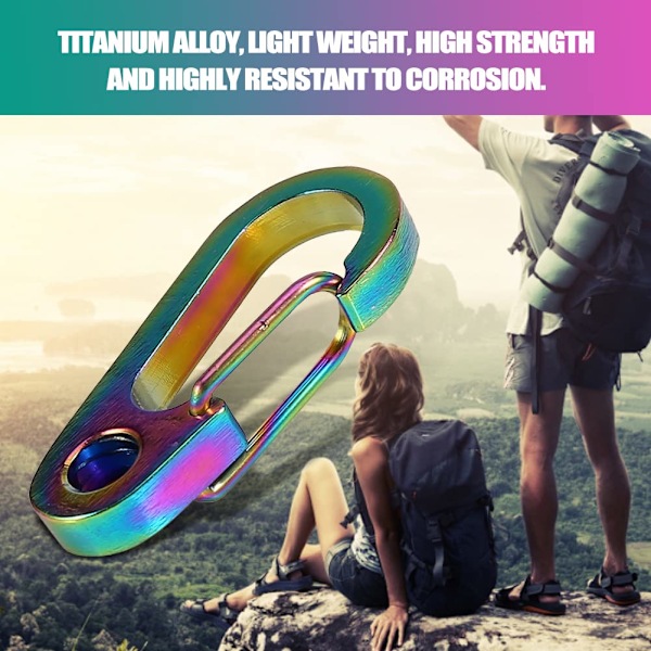 Mini Karabiner, Titanlegering Liten Karabiner Nøkkelring Klatreklips Snap for Camping Fotturer Fiske Reise Utendørs
