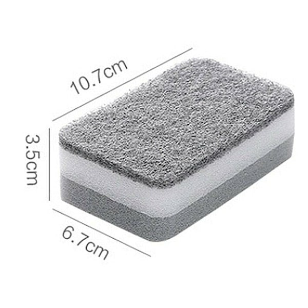 2 PCS Extra Durable Scrub Sponge,Scouring Pad Cleaning Sponges Extra Thick,Multi-Purpose Power Scrubber,Non-Scratch Dish Sponge