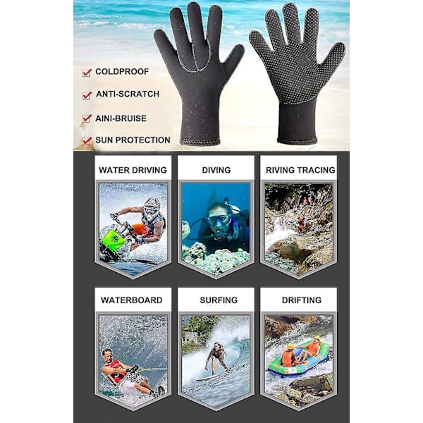 3 mm tykke neoprensokker Dykkesokker Sklisikre termiske neoprensokker for menn og kvinner Dykking Snorkling Svømming Surfing Seiling Kajakk Vannfinne