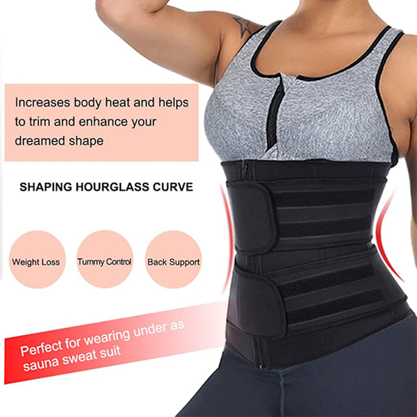 Midjetränare Trimmerbälte Slim Kroppsformare Shapewear Kvinnor Viktminskning Ländryggsformare Tränings Trimmerbälte