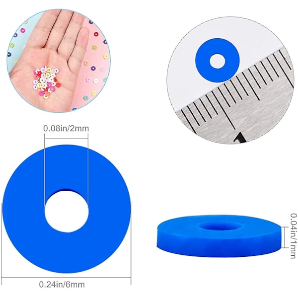 4800 st platta runda polymerlera distanspärlor för smycken örhänge DIY