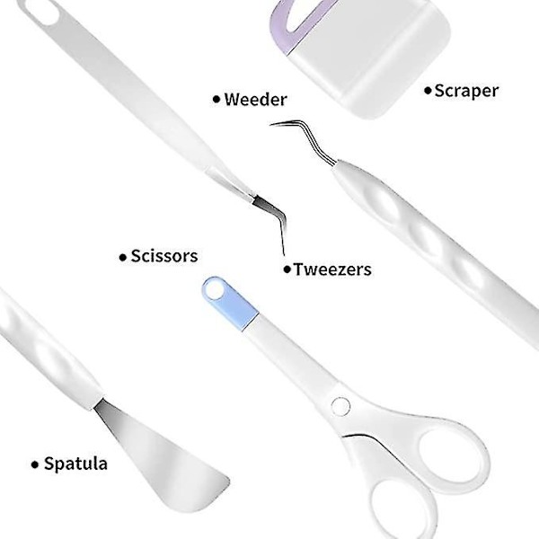 Verktygssats för hantverk, Cardstock Crafting Basic Tools Kit Weeding Remover Tool Set inklusive trådkrok, pincett, spatel för gör-det-själv-prägling, gravyr Z