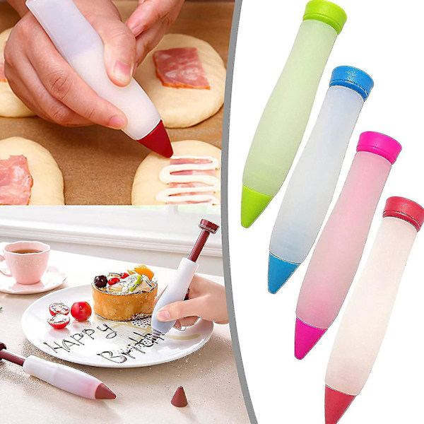 1 kpl Silikoniset kuorrutuskynät kakunkoristeluun DIY-leivontaan Koristeluväline keittiöön