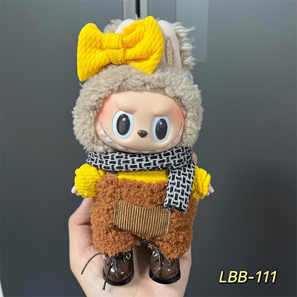 Labubu Modesæt - Outfit til 15/17cm Plysdukker, V1 V2 Stropper Bukser LBB-111
