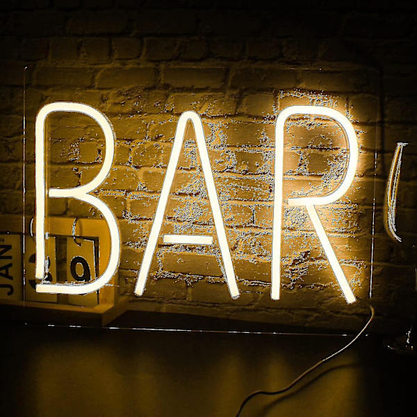 Kuuma Baari Led Neon-kyltti Neon-seinäkilvet Suuri Neon-kirjainvalo Usb Yö Neon-valo Baarille Hotellille Sisätilojen Pelihuoneelle Cocktail-oluelle Hääjuhlille
