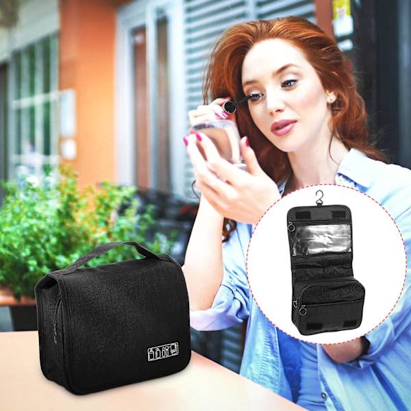 Ripustettava koukku Toiletries Bag Travel Large Capacity Inner Hook Cosmetic Bag