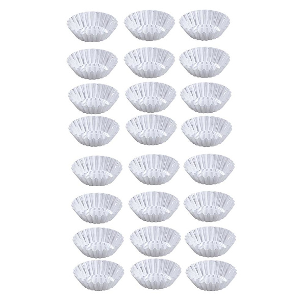 24 stk. ægteskageforme i aluminiumlegering, non-stick, genanvendelige, blomsterformede cupcake-muffins-bageforme