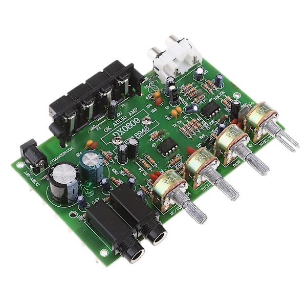 Dx0809 Tvåkanalig effektförstärkarkort 60w Hi-fi Stereo Audio Power Amplifier Volymkontroll