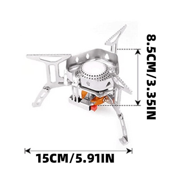 Vindtät camping gasspis utomhus turistbrännare stark eld värmare turism spis överlevnad ugn tillbehör utrustning picknick