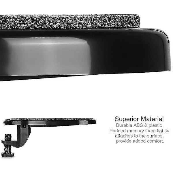 Datamaskin Arm Rest Støtte for Skrivebord og Stol, Robust Musearmstøtte, Skrivebordsutvidelse for Datamaskin, for Hjem og Kontor