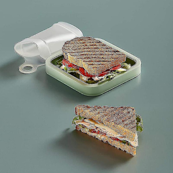 Sandwich Toast Case Sandwichbeholdere Lekkasikkert Gjenbrukbar Silikon Lunsjboks Oppbevaringspose For