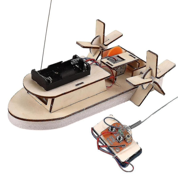 Navigation Paddle Wheel Ship Diy Wood Crafts Kit Remote Control Students Kids