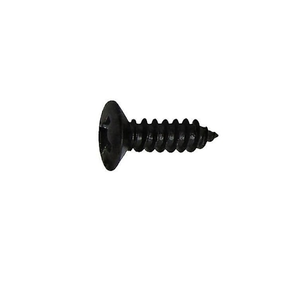 Krydshoved Træskruer - Rundt Hoved Svampehoved Fasteners Kulstofstål Selvborende Skruer (100stk, Sort)