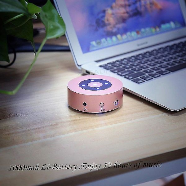Langaton Bluetooth-kaiutin, pieni kannettava pyöreä kaiutin LED-valolla