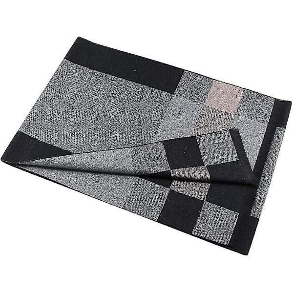 Mænds Bløde og Hyggelige Tartan Check Sjal Langt Varmt Letvægts Vinter Sjal Sjal