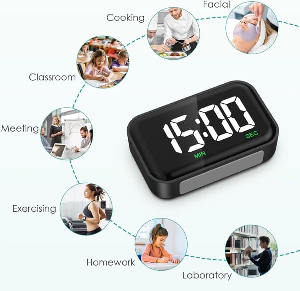 Kjøkkentimer - Digital kjøkkentimer - LED digital nedtellingstimer