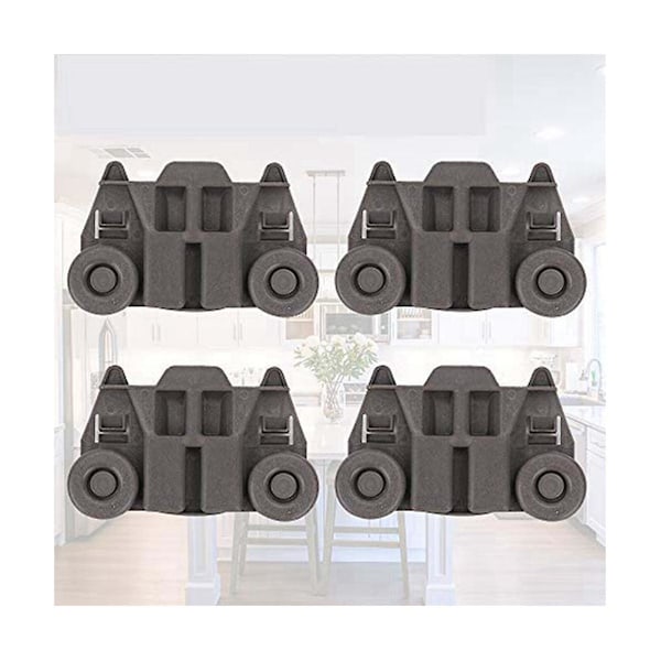 Diskmaskinshjul 4-pack W10195417 Diskmaskinshjul med stålskruvar för hjul