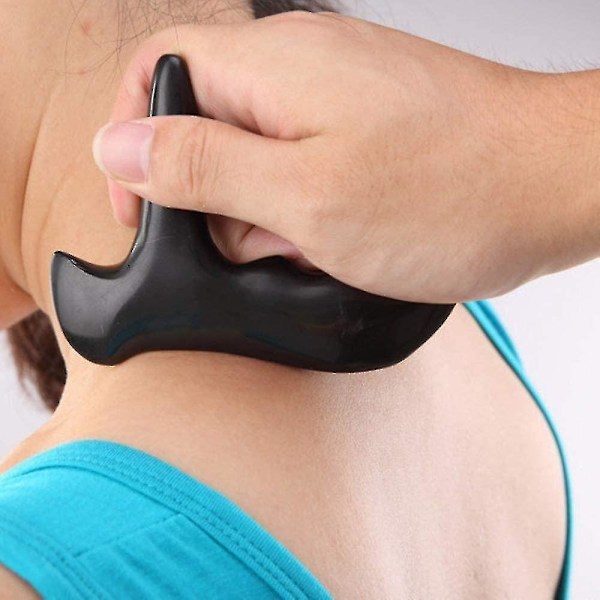 Bazhou Massageværktøjer Trigger Point Naturlige Varme Sten Massage Til Spa Akupunktur Terapi På Fod Nakke Ansigt Ryg Velegnet Til Fodmassager (1 stk, Sort