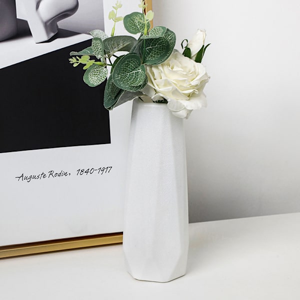 Keramisk vas, blomvas minimalism stil för modern bordshylla heminredning, passar för inflyttningsfest, bröllop, födelsedag