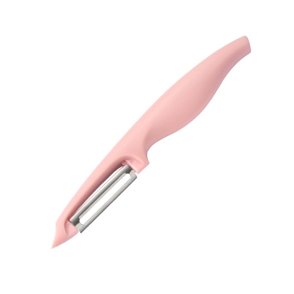 2 stk. Universal skræller med køkken skræller, skarp, dobbeltsidet, pink, sort