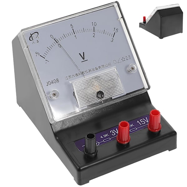 1 stk. 0-15V Voltmeter Fysik Eksperiment Apparat Eksperiment Tilbehør Tilfældig Stil