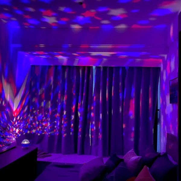 Nattlampa Stjärnhimmel Projektor Barn, Baby Ljus 360 Rotation Led Starlight Projektor Baby