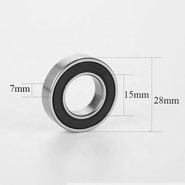 10 st 6902-2rs cykelnavlager 15x28x7 mm 6902 2rs kullager 6902rs för Xm490 nav
