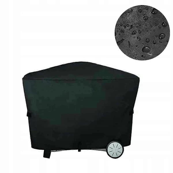 Grillovertræk til Weber Q2000 Q3000, 100% Polyester Beskyttelsesovertræk til Udendørs BBQ Grill, Sort 112,4 x 64,1 x 95,6 cm