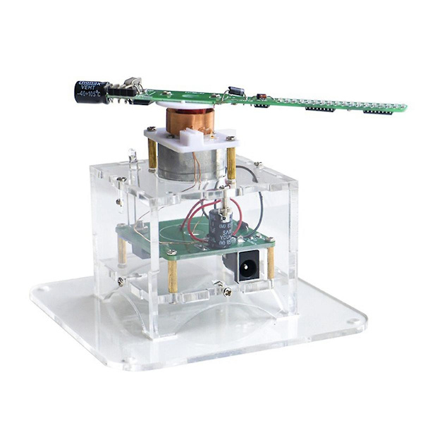 Platt rotations-LED-punktdisplay DIY-kit 51 enkelchips mikrodator svetsning DIY elektroniska delar, nej