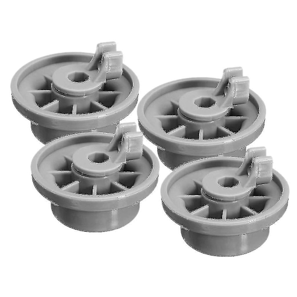 4 X Dishwasher Lower Basket Rail Wheels For Bosch Neff & Siemens Grey 165314