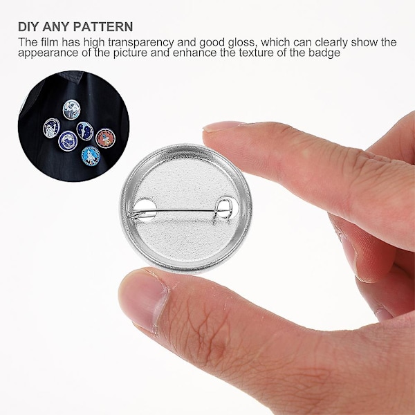 100 set DIY-märkesknappar Pin Emblem-material Tomma plåtmärkesdelar