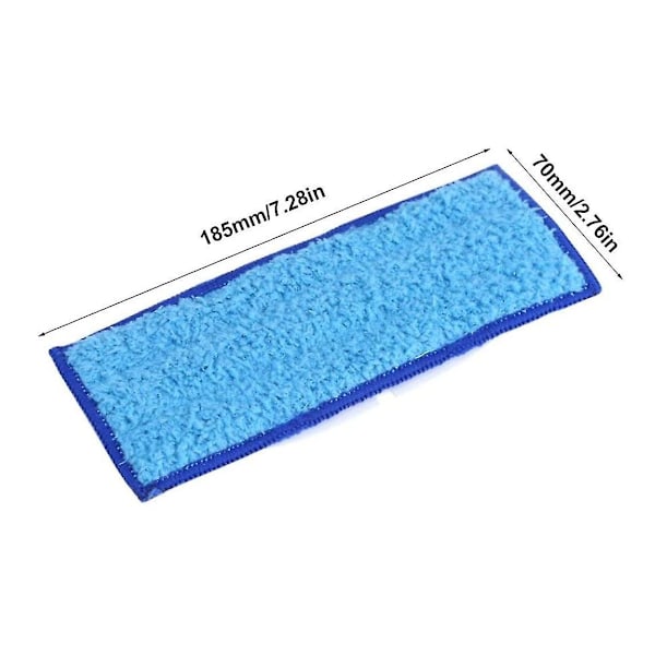 Mopping Pad, 10 kpl Vaihdettavat Pestävät Märkä- ja Kuivamopping-tyynyt (märkätyyny-sininen)