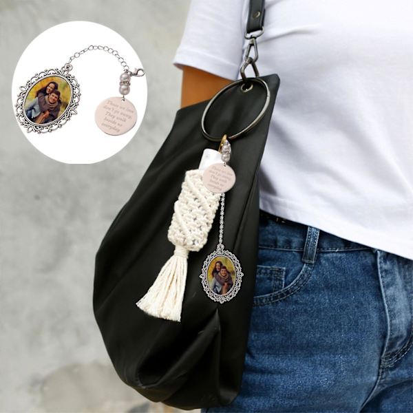 Bouquet Photo Charm -riipus, lämpösiirtotyhjä kimppu -riipus morsiamelle