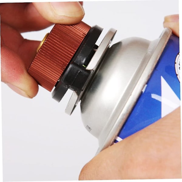 Campingspisadapter i aluminiumlegering, gasbehållaradapter, cylinderugnsomvandlare, köksverktyg, kolvadapterugn (1 st, gul svart) Z