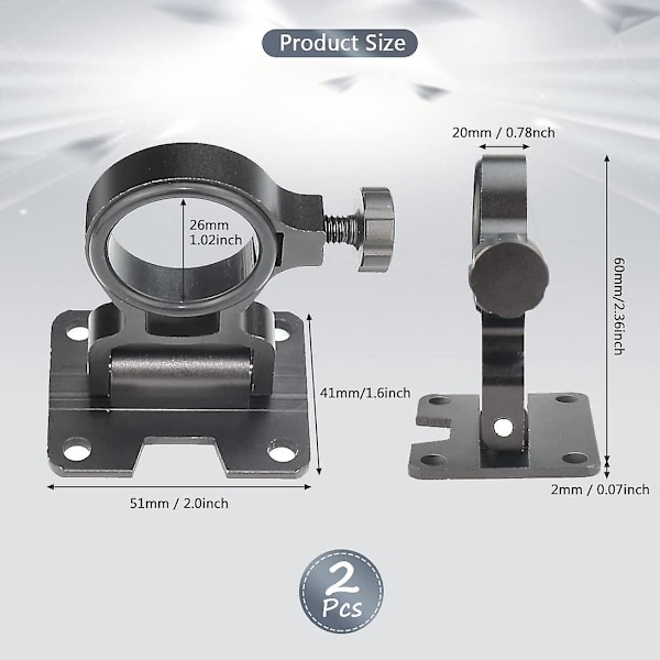 2 Aluminium Fiskeparaplyholder Braketter for Utendørsbruk