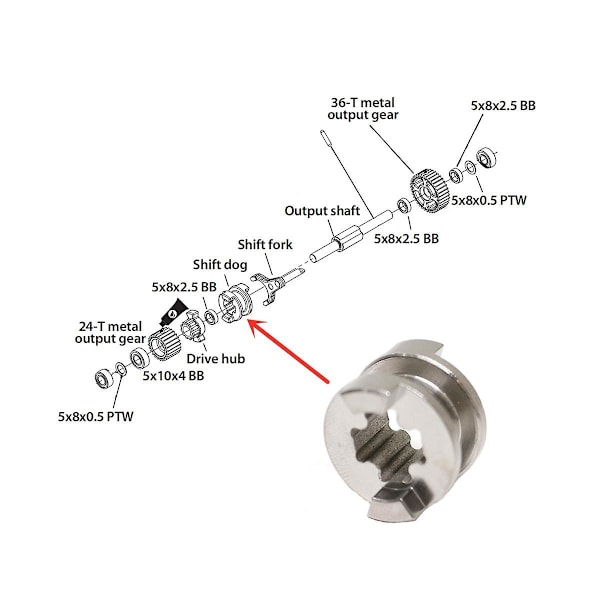 Metal Transmission Gearbox Shift Dog Shift Fork For Trx4 -4 1/10 Rc Crawler Car Upgrade Parts Acces