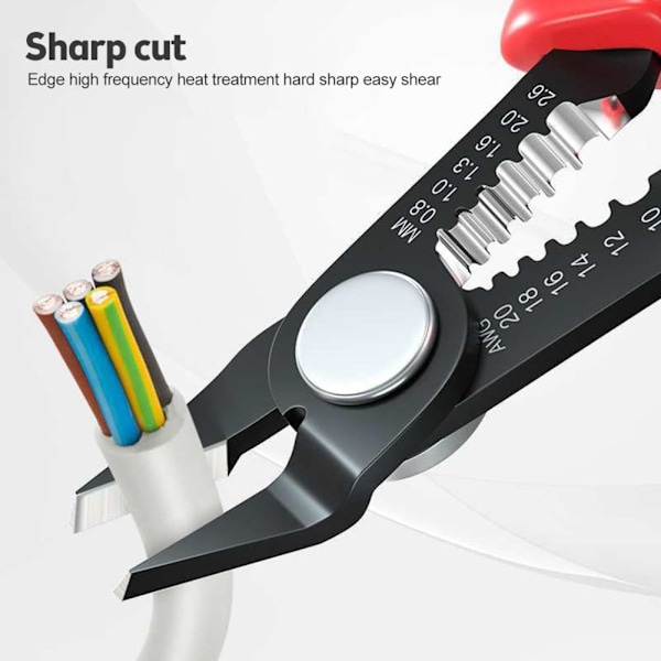 Wire Cutters Precision Flush Pliers med Supplerende Stripping, Cutting Pliers, Handy og Ultra Sharp Wire Cutter (6 tommer)