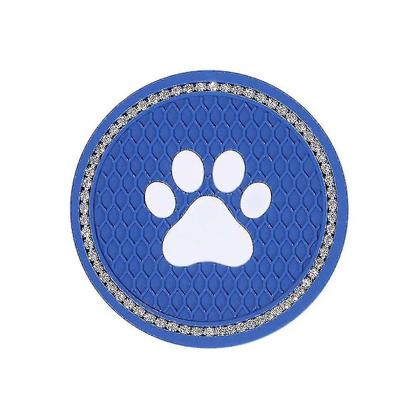 1 st Anti Slip Mats Rhinestone Cup Holder Bilunderlägg Silikon Hund Tass Kristall 2.75