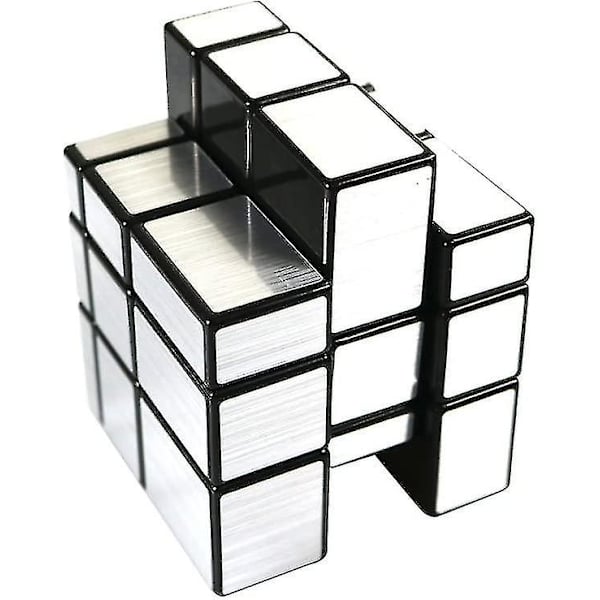 3x3x3 Spegel Silver Speed Cube Pussel Svart Present