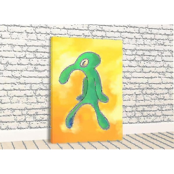 Fed Og Fræk Galleri Kunst Lærred Maleri Plakat Squidward Vægkunst Billede Nordisk Stue Hjem Indretning Rammeløs