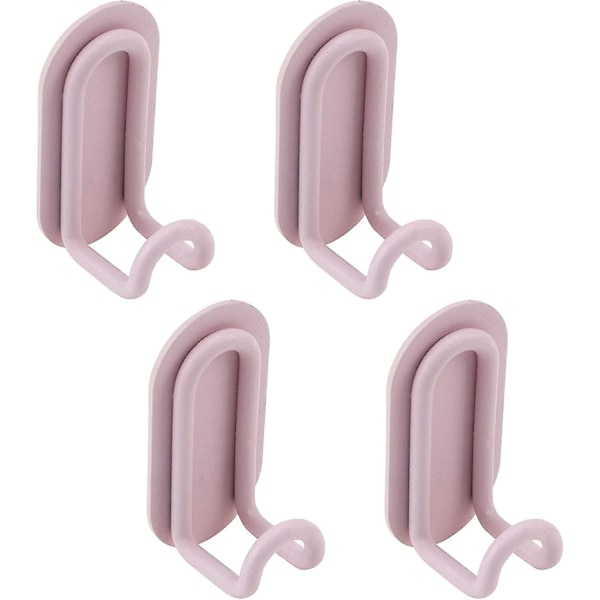 Pack Of 4 Adhesive Decorative Wall Hooks Pink