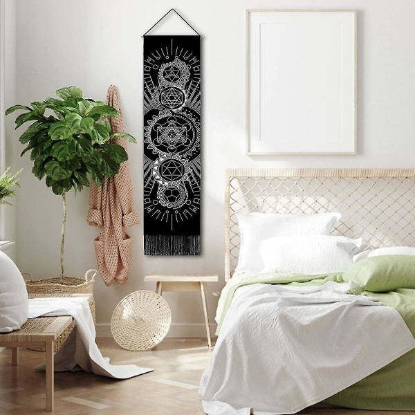 Måne väggkonst dekor orm måne tarot tryckt psykedelisk väggbonad 19,69 x 13,78 tum