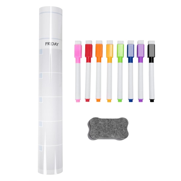 A3 Magnetisk Whiteboard Torr Radera Kalender Set Whiteboard Vecko Planerare För Kylskåp Kyl Kit