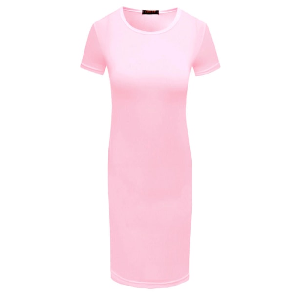 Kortärmad klänning pink S