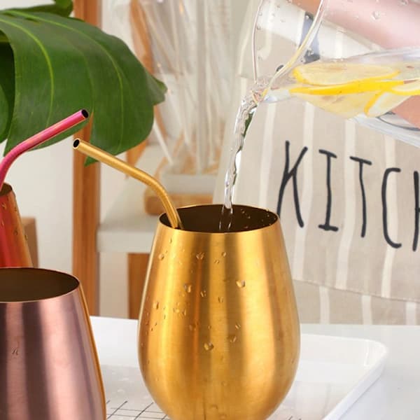 500 ml ølkopp i rustfritt stål, isolert, rustbestandig drikkekopp for bar, hjem og gaver, gull B