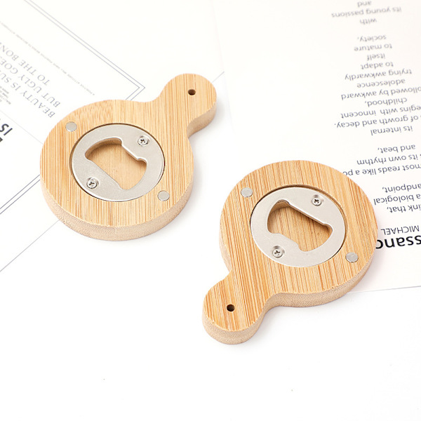Flasköppnare Vindispenser Magnetisk Flasköppnare Ölflasköppnare Special Kylskåpsmagnet Bambu Kylskåpsmagnet Flasköppnare